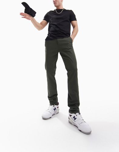 Pantalon chino slim - Kaki foncé - Asos Design - Modalova