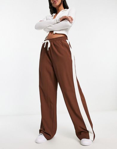 Pantalon à enfiler avec empiècement contrastant - Marron - Asos Design - Modalova