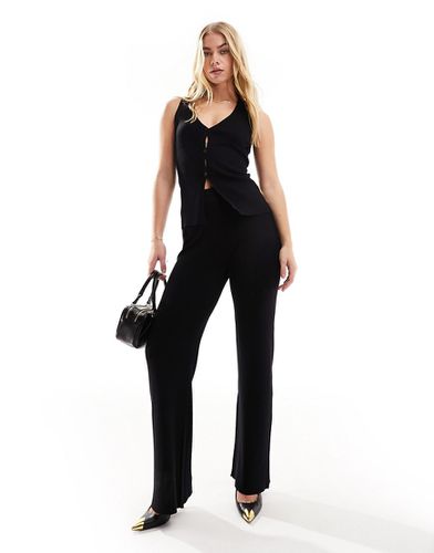 Pantalon ample d'ensemble en maille - Noir - Asos Design - Modalova