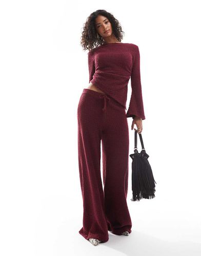 Pantalon ample d'ensemble ultra doux coupe boule - Bordeaux - Asos Design - Modalova