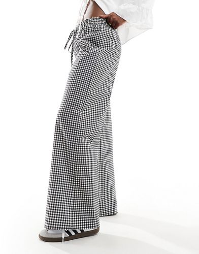 Pantalon ample en popeline de coton à carreaux vichy - Asos Design - Modalova