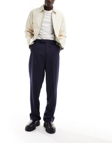 Pantalon ample élégant à taille haute - à fines rayures - Asos Design - Modalova