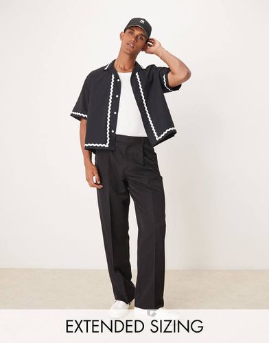 Pantalon ample habillé avec pince sur l'avant - Asos Design - Modalova