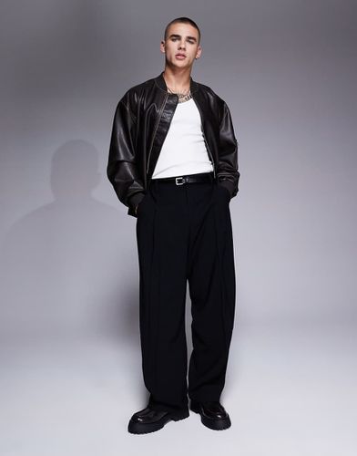 Pantalon ample habillé avec pince sur l'avant - Asos Design - Modalova