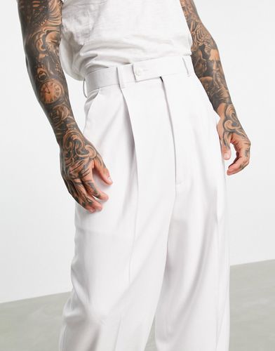 Pantalon bouffant taille haute en sergé - Asos Design - Modalova