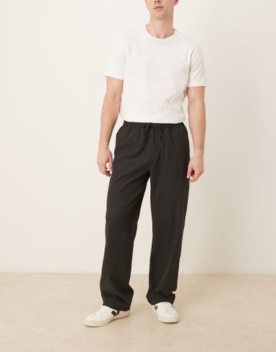Pantalon baggy  rayures - Noir - Asos Design - Modalova