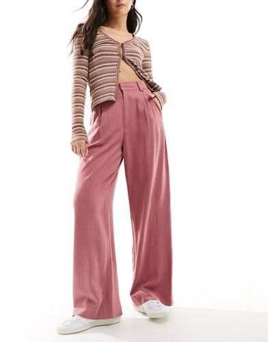 Pantalon dad ample en lin mélangé - Terracotta - Asos Design - Modalova