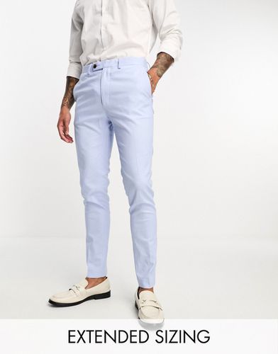 Pantalon de costume ultra ajusté en lin mélangé - pastel - Asos Design - Modalova
