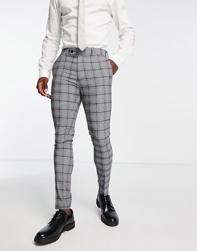 Pantalon de costume ultra ajusté en tissu texturé à carreaux - Asos Design - Modalova