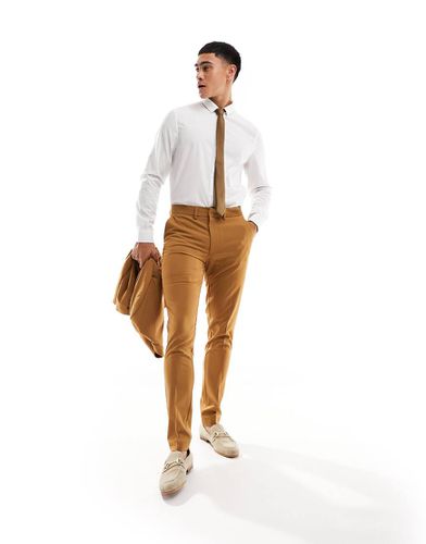 Pantalon de costume ajusté - Tabac - Asos Design - Modalova