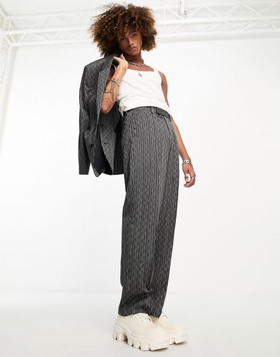 Pantalon de costume ample à rayures - et blanc - Asos Design - Modalova