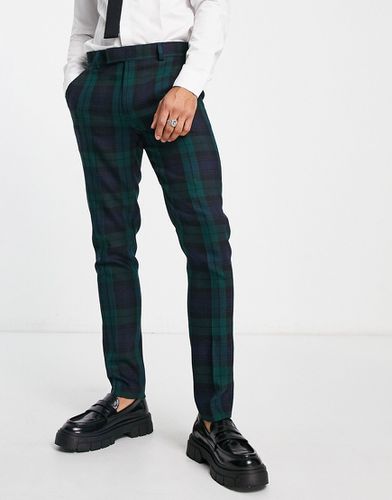 Pantalon de costume skinny en laine mélangée à carreaux - Écossais Blackwatch - Asos Design - Modalova