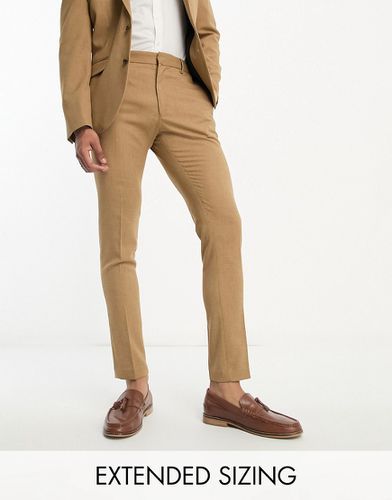 Pantalon de costume slim micro-texturé - Fauve - Asos Design - Modalova