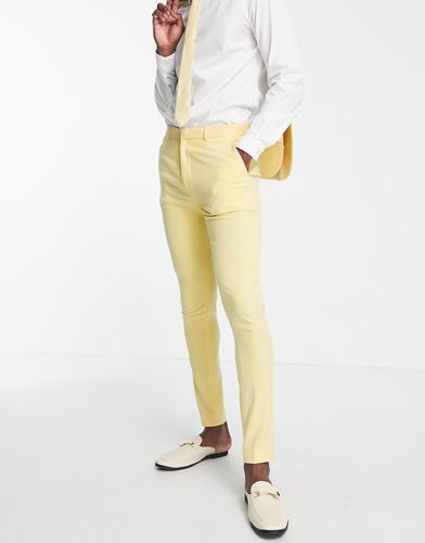 Pantalon de costume super ajusté - Jaune - Asos Design - Modalova