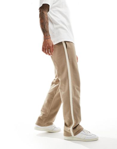 Pantalon de jogging ample avec bande latérale - Taupe - Asos Design - Modalova