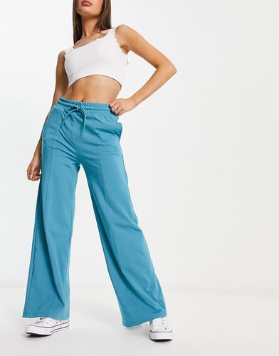 Pantalon de jogging large style années 2000 en maille avec nervures - Sarcelle - Asos Design - Modalova