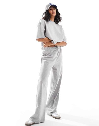 Pantalon de jogging léger droit à ourlet brut - chiné - Asos Design - Modalova