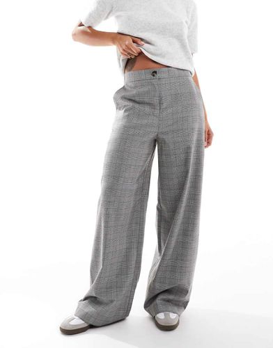 Pantalon de tailleur coupe dad ample à carreaux - Gris/ - Asos Design - Modalova