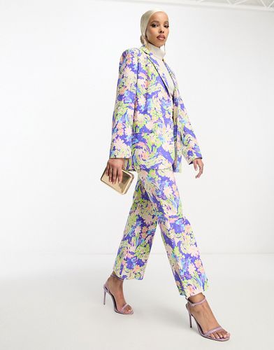 Pantalon de tailleur à fleurs coupe masculine - Asos Design - Modalova