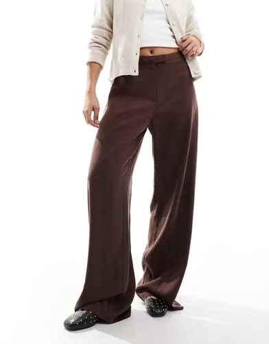 Pantalon de tailleur ample - Chocolat - Asos Design - Modalova