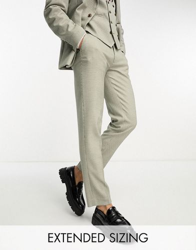 Pantalon de tailleur slim avec texture ail de bauf - Olive - Asos Design - Modalova