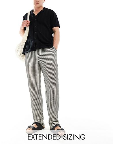 Pantalon décontracté rayé - Noir et blanc - Asos Design - Modalova