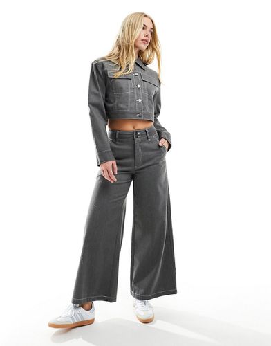 Pantalon d'ensemble à surpiqûres contrastantes - Asos Design - Modalova