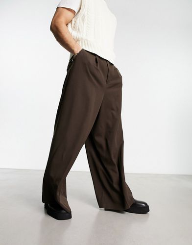 Pantalon élégant ultra large - chocolat - Asos Design - Modalova