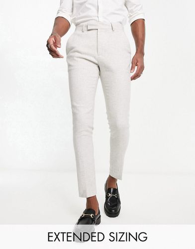Pantalon élégant super skinny en laine mélangée à petits carreaux - Asos Design - Modalova
