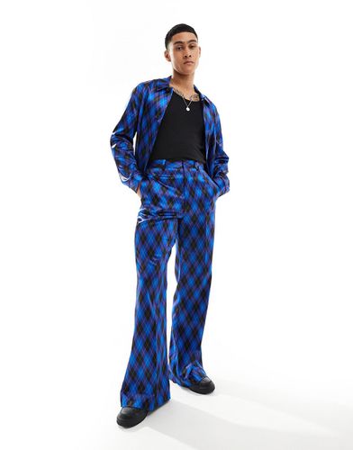 Pantalon évasé d'ensemble habillé style vintage à motif losanges - Asos Design - Modalova
