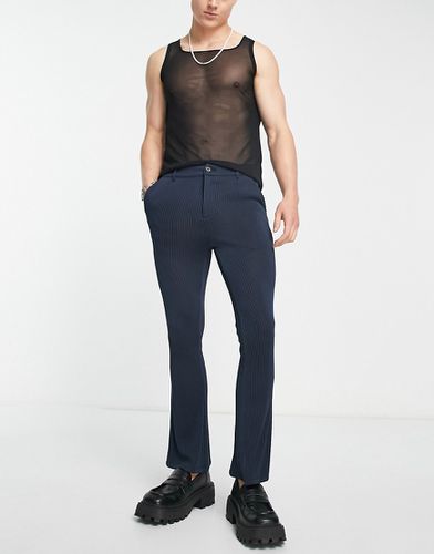 Pantalon évasé super skinny en tissu plissé - Asos Design - Modalova