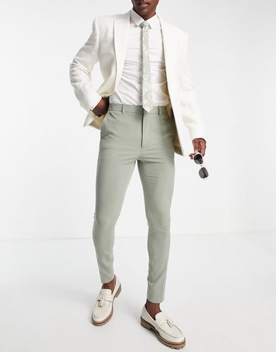 Pantalon habillé ultra ajusté - Kaki - Asos Design - Modalova