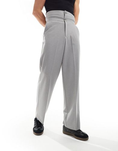 Pantalon habillé ample à taille contrastante - clair - Asos Design - Modalova