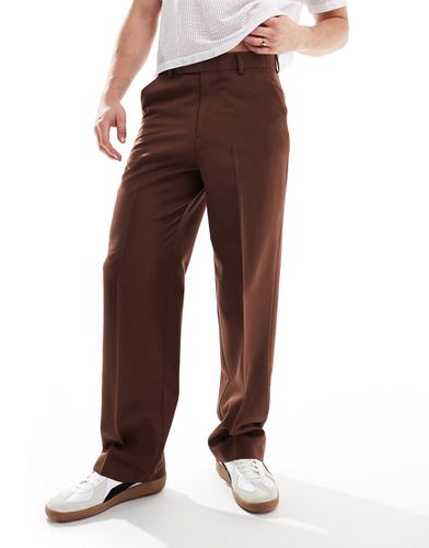 Pantalon habillé ample - Marron - Asos Design - Modalova