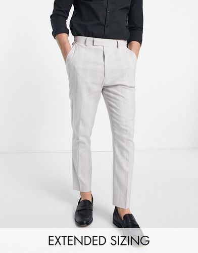 Pantalon habillé fuselé en lin mélangé à larges rayures - Asos Design - Modalova