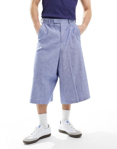 Pantalon habillé style jupe-culotte en lin mélangé - Asos Design - Modalova