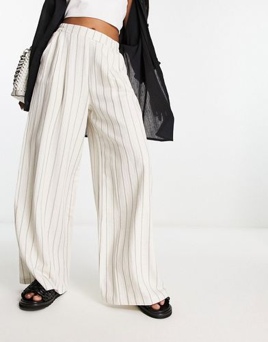 Pantalon large à rayures - Crème et noir - Asos Design - Modalova