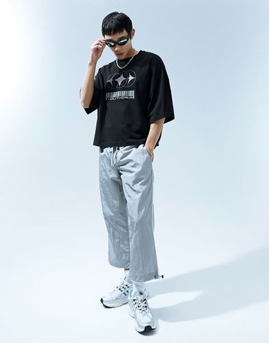 Pantalon large en nylon longueur fantaisie avec cordon de serrage - Asos Design - Modalova