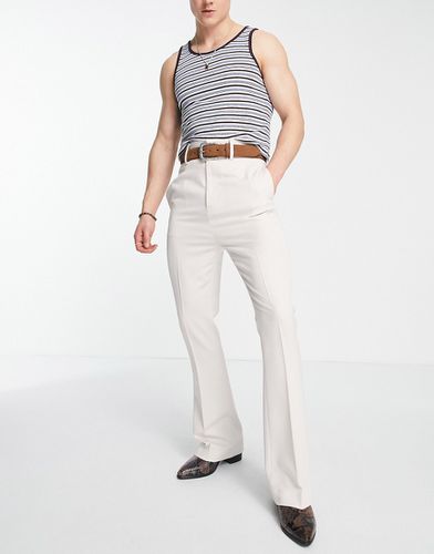 Pantalon skinny évasé élégant à taille haute - Écru - Asos Design - Modalova