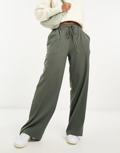 Pantalon rayé à enfiler - Kaki - Asos Design - Modalova