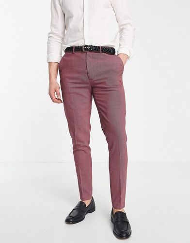 Pantalon ultra skinny élégant texturé - Bordeaux - Asos Design - Modalova