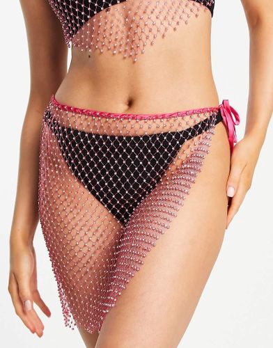 Paréo de plage noué en tulle à strass - Asos Design - Modalova