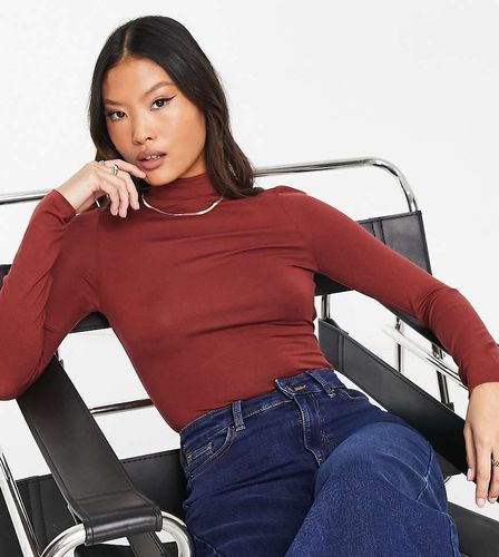 ASOS DESIGN Petite - Body manches longues à col cheminée - profond - Asos Petite - Modalova