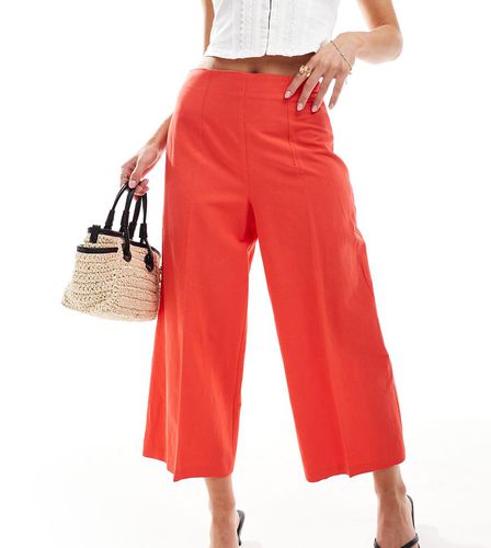 ASOS DESIGN Petite - Jupe-culotte ajustée en lin - Asos Petite - Modalova