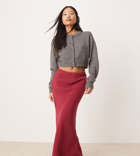 ASOS DESIGN Petite - Jupe longue coupée en biais - Rouge - Asos Petite - Modalova