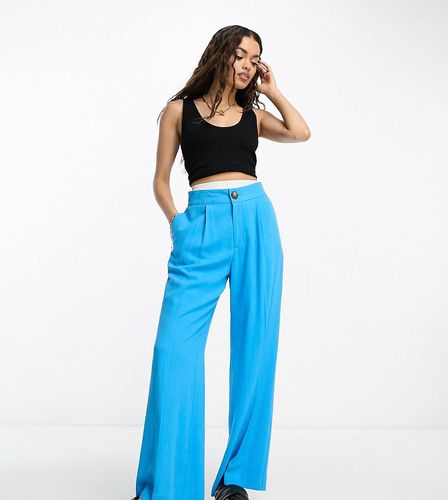 ASOS DESIGN Petite - Pantalon décontracté en lin - Turquoise - Asos Petite - Modalova