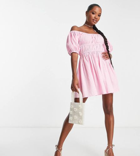 Petite - Robe de plage style milkmaid à épaules dénudées - Asos Design - Modalova