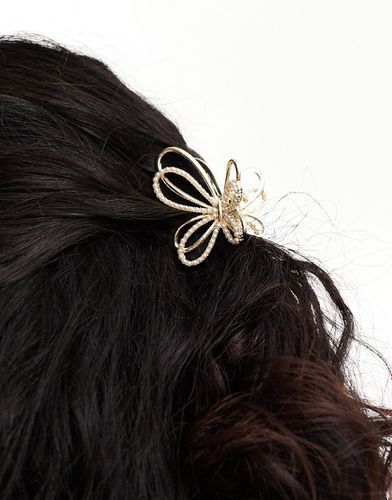 Pince à cheveux avec motif papillon orné de perles fantaisie - Asos Design - Modalova