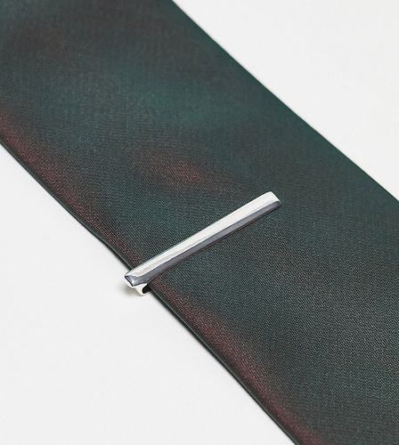 Pince à cravate biseautée en argent massif - Asos Design - Modalova