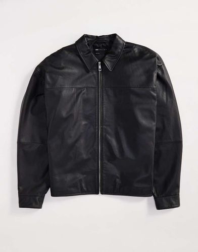 Premium - Blouson Harrington en cuir véritable - Asos Design - Modalova